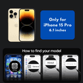 thumbnail image 2 of 4-in-1 Entronix Bundle for iPhone 15 Pro, Magnetic Clear Case & 2 Screen Protector & Metallic Camera Lens Protector, Black, 2 of 9