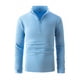 thumbnail image 3 of Blusa y camisa de manga larga con cuello alto para hombre, color liso, con cremallera, deportiva, de manga larga y cuello alto., 3 of 8