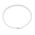 thumbnail image 3 of White   Jewelry Imitation Pearl Necklace w Metal Clasp, 3 of 5