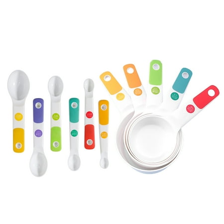 

11pcs/set With Double Scale Baking Home Kitchen Hanging Ring Measuring Spoon