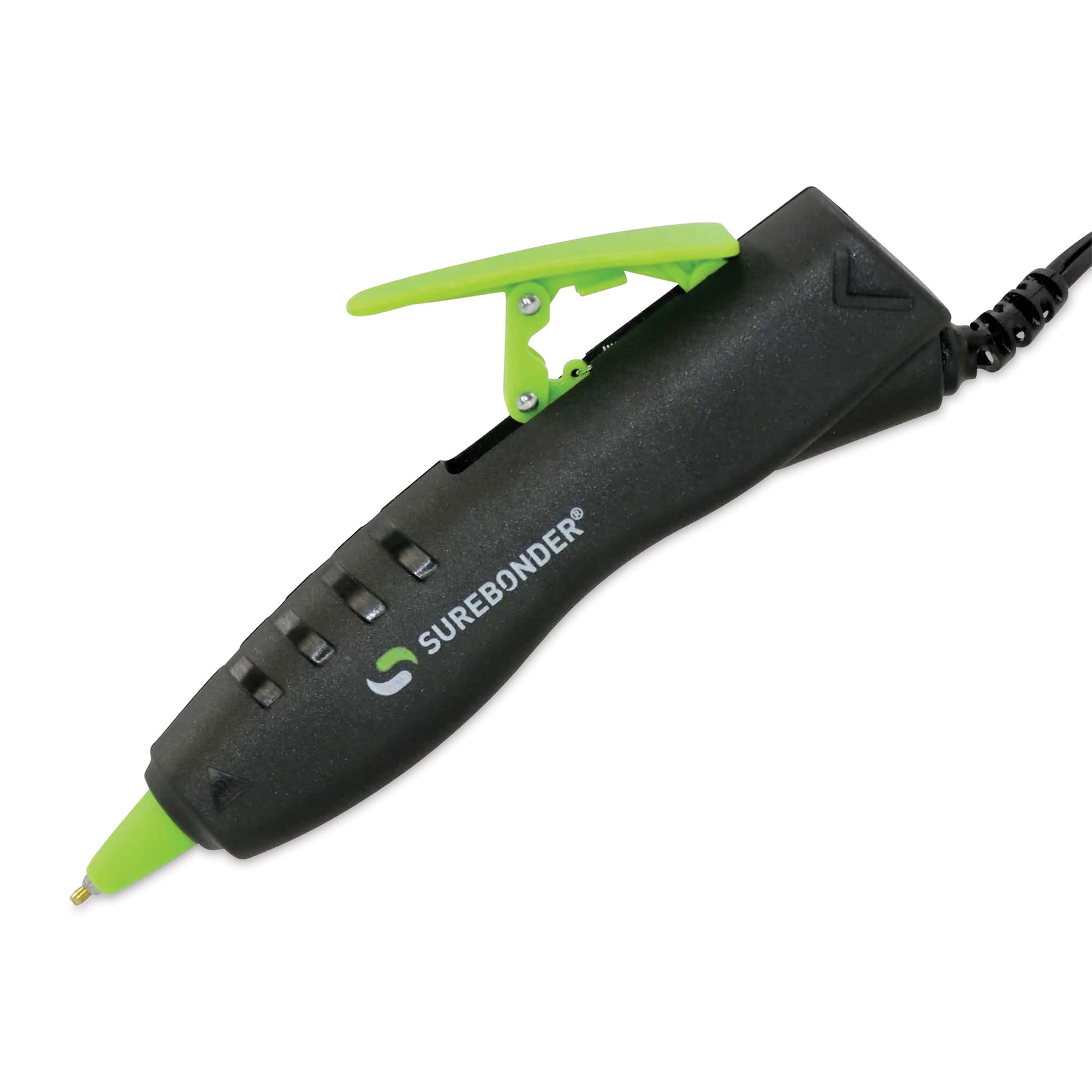 Surebonder GP-100F Ergonomic Detail Tip Mini-Size Hot Glue Pen for Precision Crafting and Repairs, 10 Watts, Corded, Black