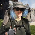 thumbnail image 6 of Xfvqtps Solar Fan Hat Fishing Hat Visor Hat with Fan Wide Brim Neck Protect UV Protection Summer Visor Solar Powered and USB Charging for Fishing Camping, 6 of 6
