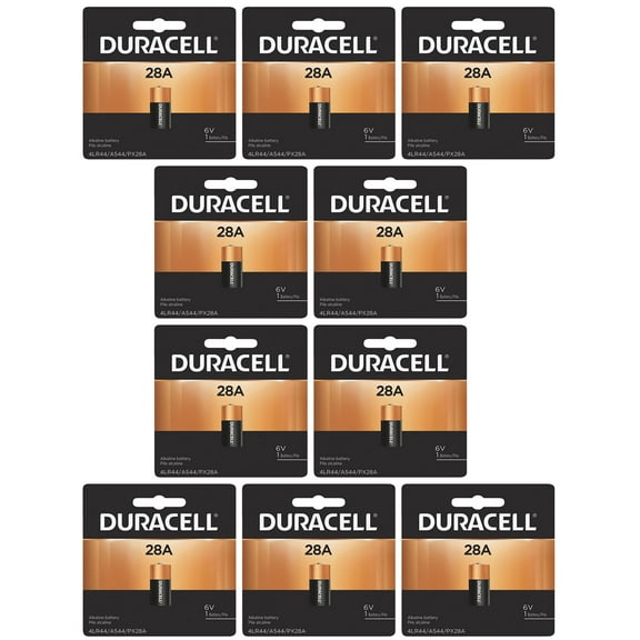 10x Duracell 28A 6V Battery Compatible with 476AF,476A,V4034PX,4LR44, A544,PX28A