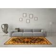 thumbnail image 3 of Ahgly Company Machine Washable Indoor Square Persian Yellow Traditional Area Rugs, 7' Square, 3 of 4