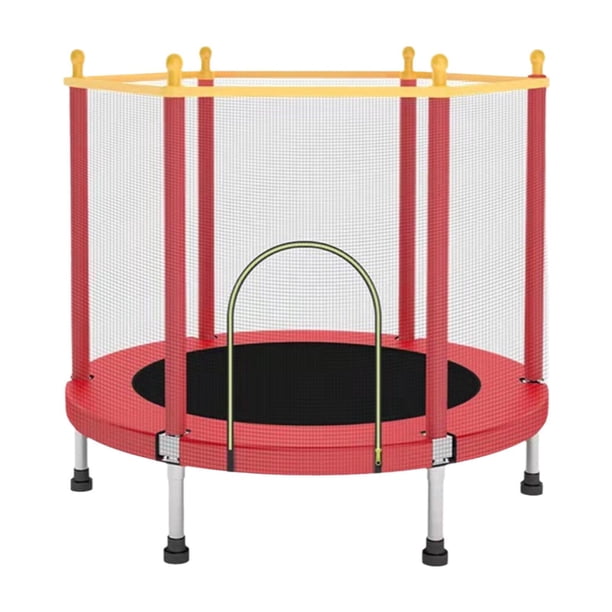 Trampolín compacto para niños, pequeño trampolín para exteriores, para jugar, hacer ejercicio, en casa o en el patio rojo