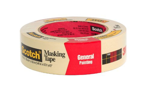 1-Pack 3M 2050 Scotch Masking Tape for General Painting 1.88-Inch x 60.1-Yard 