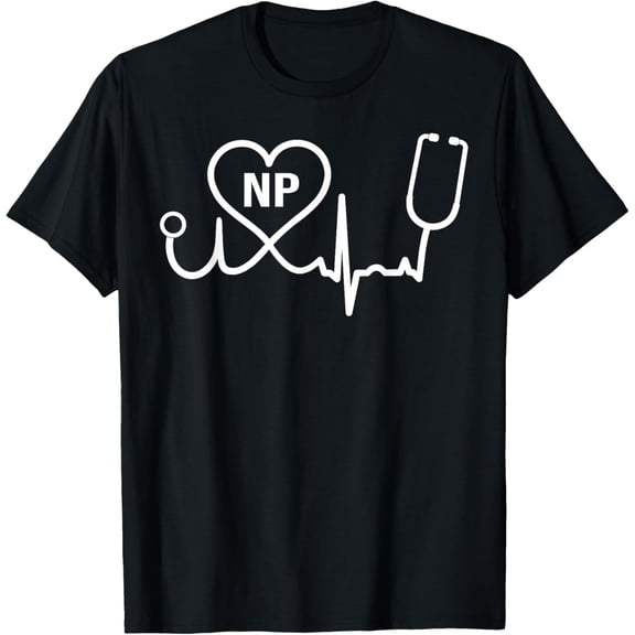 Heartbeat Nurse Practitioner Medical NP Nursing Gift Support T-Shirt