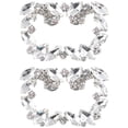 thumbnail image 1 of 1 par de clips de zapatos de cristal cuadrados, accesorio de moda para zapatos de mujer, hebillas de zapatos para novias y bodas., 1 of 8