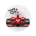 thumbnail image 2 of LADDKA 60 inch Round Beach Towel Blanket Grand Red Race Car Checkered Flag Prix Front Track Travel Circle Circular Towels Mat Tapestry Beach Throw, 2 of 2