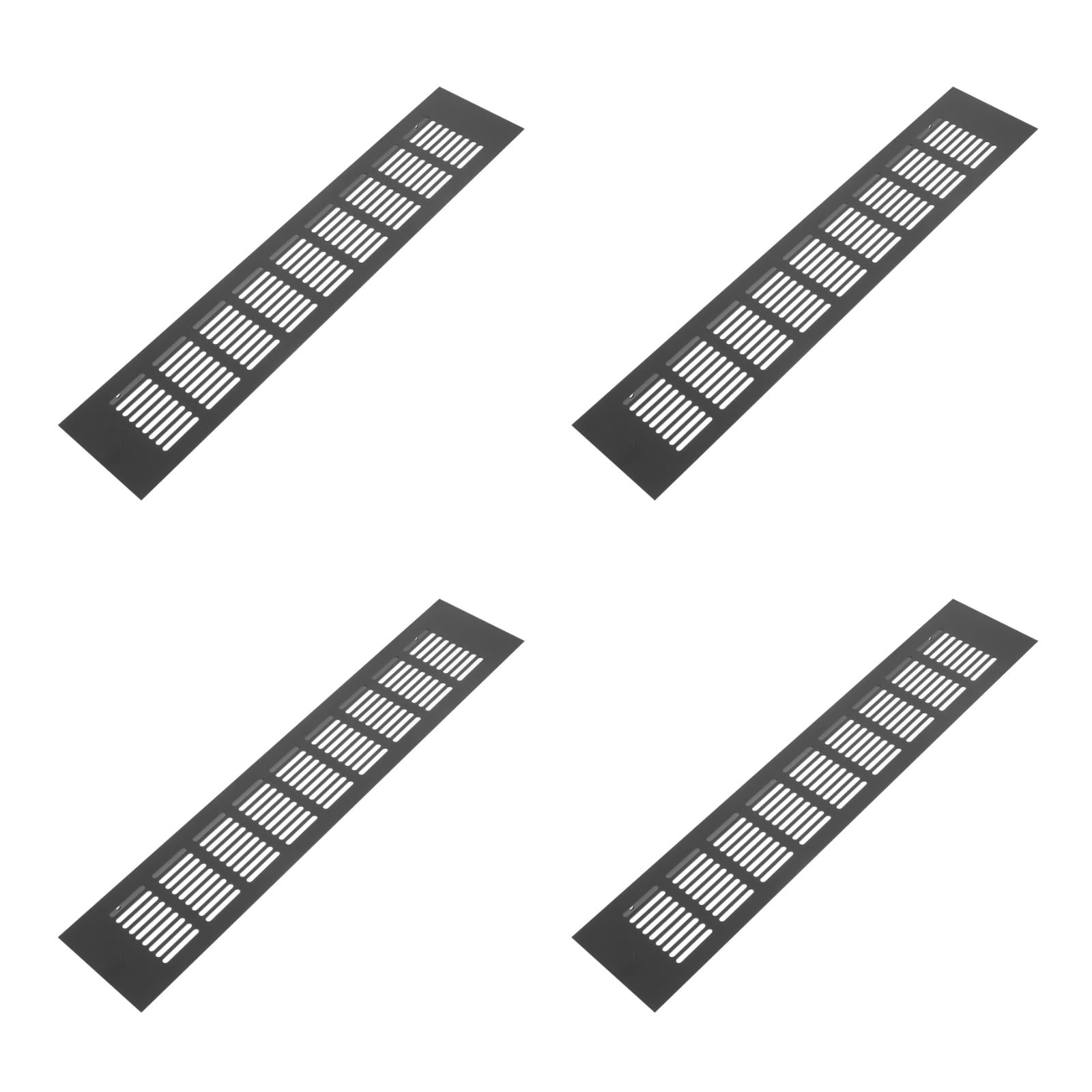 HEMOTON MLINS 4pcs Multi Functional Cabinet Vent Cover Grille For Furniture Aluminum Alloy Rectangular Ventilation Grille