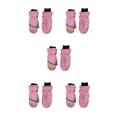 thumbnail image 1 of Matsuzay 3 pares de manoplas para niños, resistentes al agua, para invierno, Unisex, regalos fáciles de combinar, patrón geométrico de Rosa METRO 5Conjunto, 1 of 6