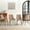 Beige, variant on NORDICANA PU Leather Dining Chairs Set of 4, Modern Armless Dining Room Chairs, Comfy Upholstered Kitchen Chairs with Backrest, Black Metal Legs for Living Room, Dinning Room, Beige