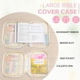 thumbnail image 6 of Reusable Quilted Book Bag Organizers with Zippered Pockets for Churches Travel, Study Essentials & Women's Accessories, 6 of 7