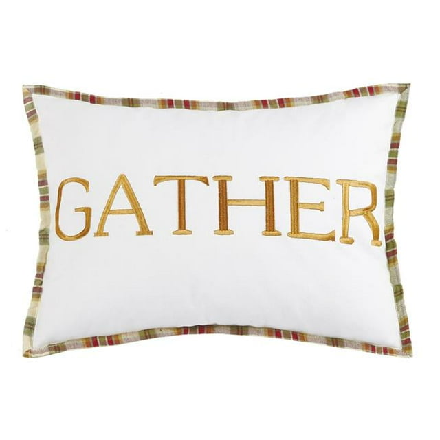 Peking Handicraft 31PK1021C20OB Coussin Brodé Rempli en Poly 14 x 20 Po. pour Rassemblement de Vacances