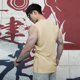 thumbnail image 5 of pstuiky Camisetas sin mangas para hombre, Camisa informal de color liso con cuello en V y botones sin mangas para hombre Camisas de hombre l, 5 of 5