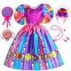 thumbnail image 2 of Rianbow Lollipop Candy disfraz niñas princesa vestido cumpleaños carnaval fiesta Cosplay disfraz niños Purim ropa con diadema M(5-7T) Gao Jinjia LED, 2 of 2