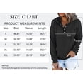 thumbnail image 6 of MOSHU Half Boutton Womens Hoodies Drawstring Hooded Sweatshirts for Woman With Pocket, 6 of 10