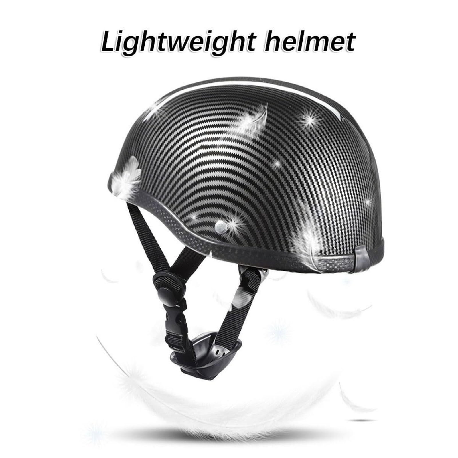 Ultra-Thin Comfortable Beanie Motorcycle Retro Half Helmets for Adults, 55-62cm