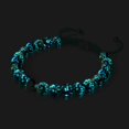 thumbnail image 2 of Blue Mint | Silver | Firefly Glass Macrame Bracelet, 2 of 8