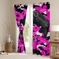 thumbnail image 3 of Feelyou Cartoon Pink Gamepad Blackout Curtains Set of 2 (52x84 Each), Chic Camouflage Camo Window Curtains, Teens Kids Boys Girls Curtains and Drapes, Black Out Curtains Decor, 3 of 6