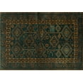 thumbnail image 1 of Ahgly Company Machine Washable Indoor Rectangle Persian Turquoise Blue Traditional Area Rugs, 2' x 4', 1 of 4
