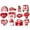 Red*12_AS19, variant on 24 Pcs Valentine's Day Wooden Ornaments 2D Valentine Tree Decorations Solid Heart Love Hanging Wood Pendant Valentine's Day Ornament for Tree Home Indoor Decor Red*24 1.5 In