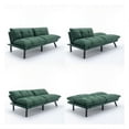 thumbnail image 6 of Leumius Futon Sofa Bed High-Density Memory Foam Adjustable Backseat, Greem, 6 of 6