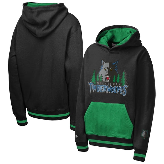 Youth Mitchell & Ness  Navy Minnesota Timberwolves Playmaker Fashion Fleece Hoodie
