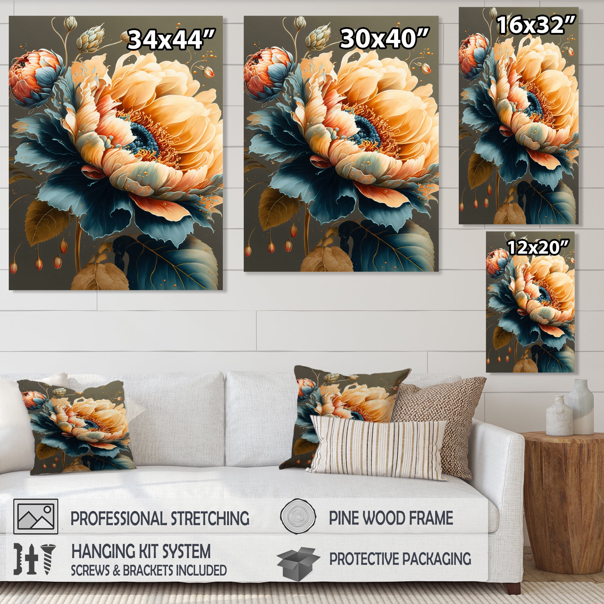 Designart Vibrant Sunflower II Canvas Wall Art