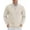 Cream, variant on COOFANDY Mens Zipper Sweater Slim Fit Casual Dress Sweaters Pullovers Long Sleeve Golf Sweater