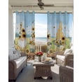 thumbnail image 3 of Gnomes Sunflower Blackout Curtains 96 Inch Length 2 Panels Set, Elegant Pastoral Summer Botanical Wooden Full Shading Curtains for Windows, Blackout Curtains for Bedroom Living Room 52"x96", 3 of 8