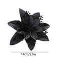 thumbnail image 6 of Linyer Artificial Flower Christmas Flower Home Office PE Decoration Xmas Tree Ornament Black, 6 of 7