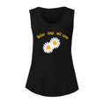 thumbnail image 2 of Charmgo Camisoles pour Femmes Tendance 2025 Chic Col Rond Manches Courtes T-Shirts Imprimés 2D Décontractés Coupe Ample Gilet Tunique Sans Manches Hauts d'Été pour Femmes Noir P, 2 of 7
