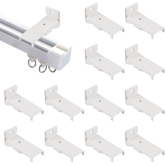 UFUFMATE Ceiling Mount Curtain Track Bracket, White Metal Fixing Accessories for Straight and Curved Tracks