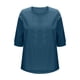 thumbnail image 5 of TaTaai Women's Casual Top / Vintage Embroidered Round Neck Short Sleeve Shirt / Loose Fit Cotton Linen Blend T-Shirt Gift, 5 of 6