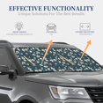 thumbnail image 4 of Daiia Vintage Floral 2PCS Car Windshield Sun Shade, Foldable Sun Shield for Car Front Window, Auto Sun Blocker Visor Protector Universal for Truck SUV Pickup-Large, 4 of 7