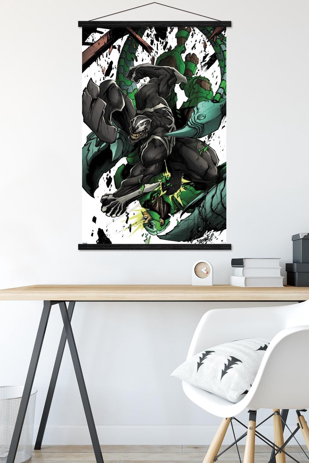 Marvel Comics - Scorpion - Venom #4 Wall Poster with Wooden Magnetic Frame, 22.375" x 34"