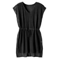 thumbnail image 6 of TEVEQ Women's Crochet Swim Beach Cover Up Short Sleeve Dress Beachwear Cover Ups for Swimwear Women Dress Swimsuit Coverup for Women Swimsuit Coverup Summer Dresses for Women Black Xl, 6 of 6
