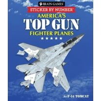 Brain Games - Sticker by Number Brain Games - Sticker by Number: America's Top Gun Fighter Planes (28 Images to Sticker), (Paperback)
