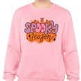 thumbnail image 2 of Retro Pumpkin Spooky Season Sweatshirt Unisex X-Large Pink, 2 of 5