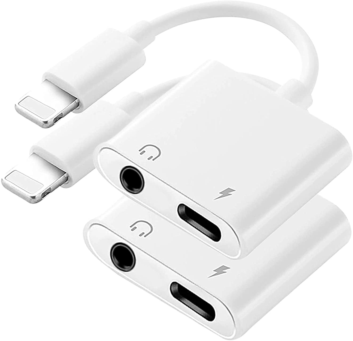 [Apple MFi Certified] Headphone Jack Adapter for iPhone, (2 Pack) 2 in