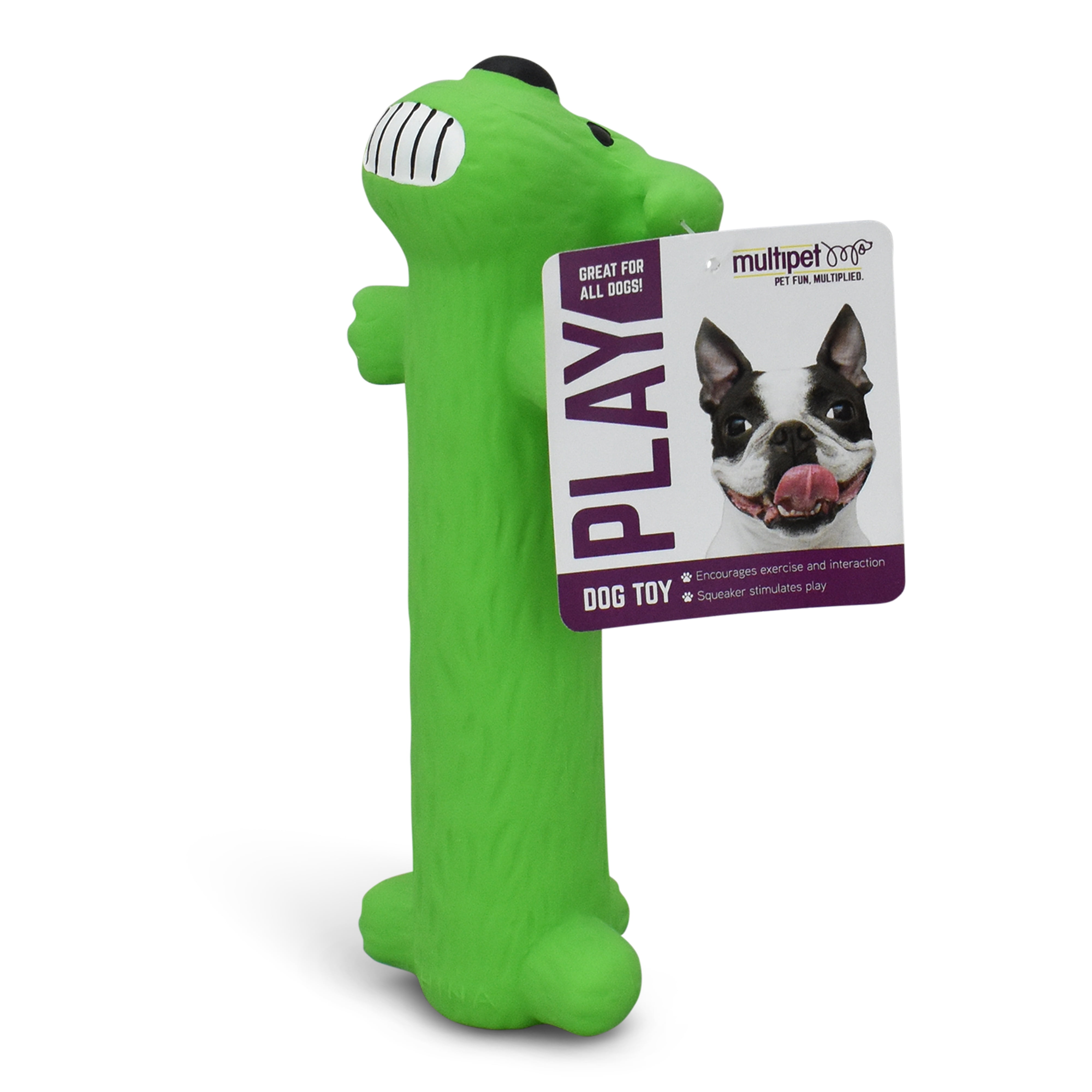 (2 pack) Multipet Smiling Loofa Dog Latex Dog Toy with Squeaker