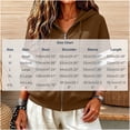 thumbnail image 7 of Women's Zip Up Hoodie Jacket Striped Sleeve Long Sleeve Casual Loose Fit Sweatshirt Coat Y2K Streetwear Spring Fall Outwear with Pocket Coffee, 7 of 7