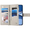 thumbnail image 3 of Funda cartera GANGXUN para Xiaomi POCO F7 5G , cuero PU con tarjetero, cremallera, correa de mano, soporte y protección 493°, 3 of 6