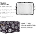 thumbnail image 3 of Coolnut 1 Pack Fabric Storage Basket Black Mandala Closet Storage Bins with Handles Foldable Baskets for Shelves Toy Organizer Home Office Decor Gifts, 3 of 7