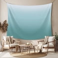 thumbnail image 2 of Turquoise Ombre Large Tapestry for Bedroom Wall Hanging Tapestry,Teal White Gradient Modern Abstract Art Ceiling Backdrop Tapestries Poster Blanket Wall Decor for Teens Room Living Room 85" x 90", 2 of 8