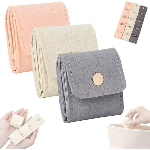 Mini Travel Jewelry Bag, Travel Jewelry Organizer Case, Portable Jewelry Organizers Storage Book for Travel Essentials,Ring,Earring