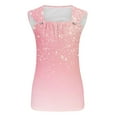 thumbnail image 5 of Summer Tank Tops for Women Pleated Square Neck O Ring Shoulder Sleeveless Shirts Casual Loose Fit Trendy Blouses (S, Pink 1), 5 of 5