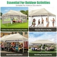 thumbnail image 4 of COBIZI Canopy Tent 10X20 Pop-up Canopy with Trolley Case and Rolled Edges,Instant Portable Tent for Outdoor Events,Great for Parties,Weddings,Camping and Beach,Khaki, 4 of 9