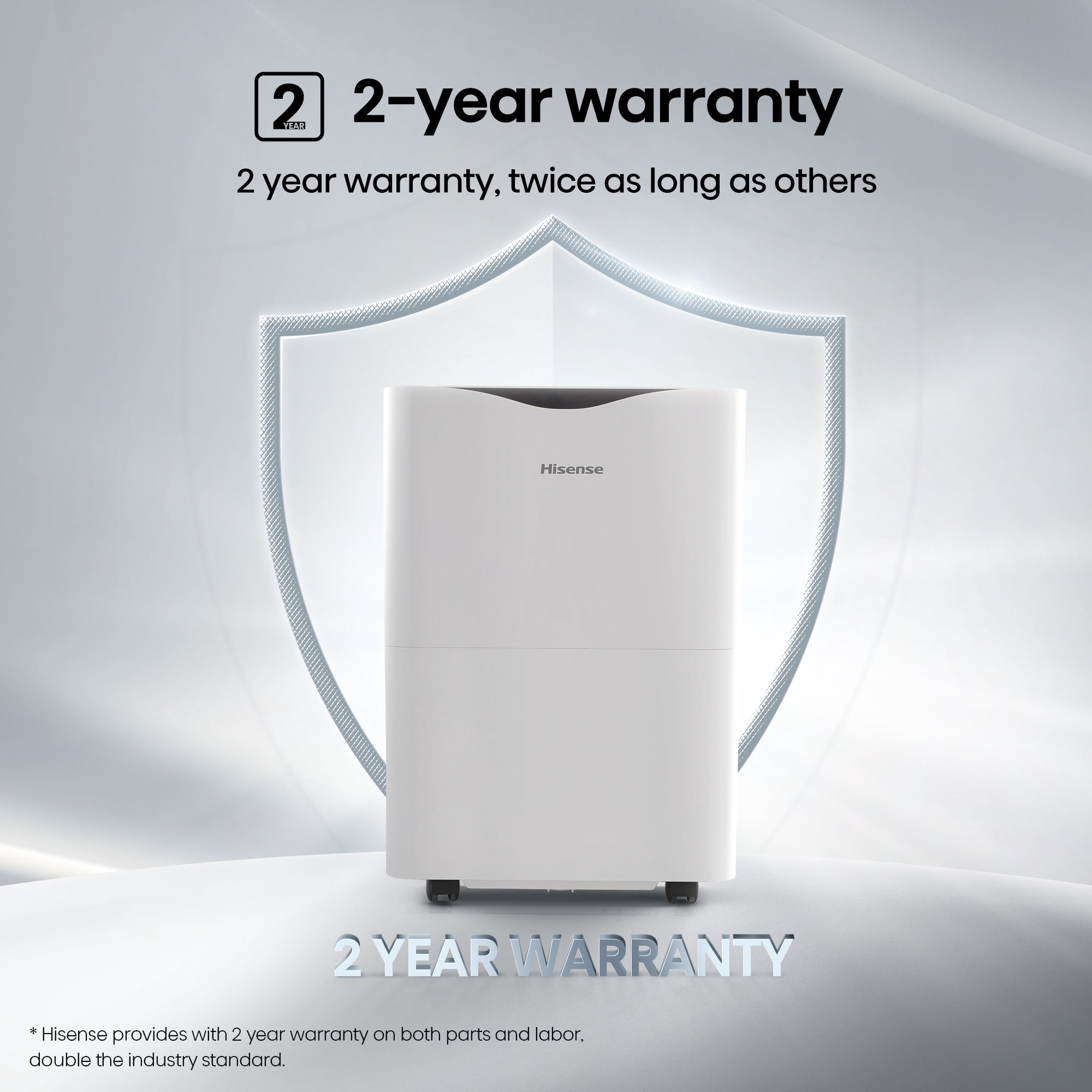 Hisense 35 Pint Dehumidifier 3,000 Sq. Ft for Multi-Scenario Use, Energy Star Certified, Easy Carry Handle, Low Noise Operation, Hassle-Free Water Removal, White (WHD3525)